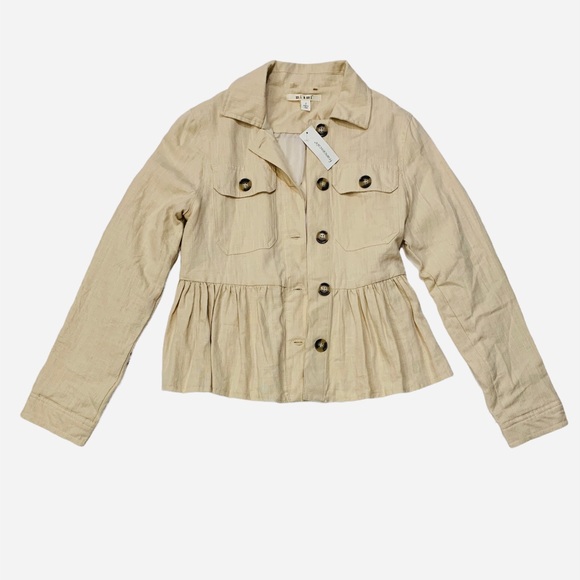 Francescas Linen Peplum Jacket - Picture 6 of 7